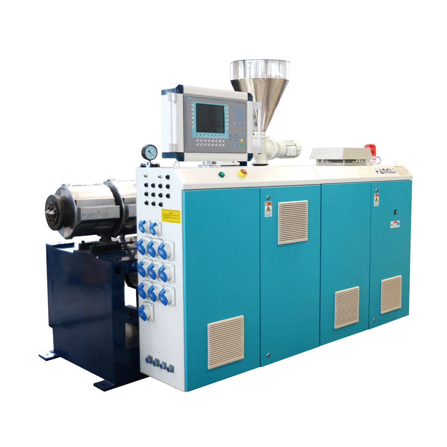 Mga Tampok ng Conical Type Twin-Screw Plastic Extruder